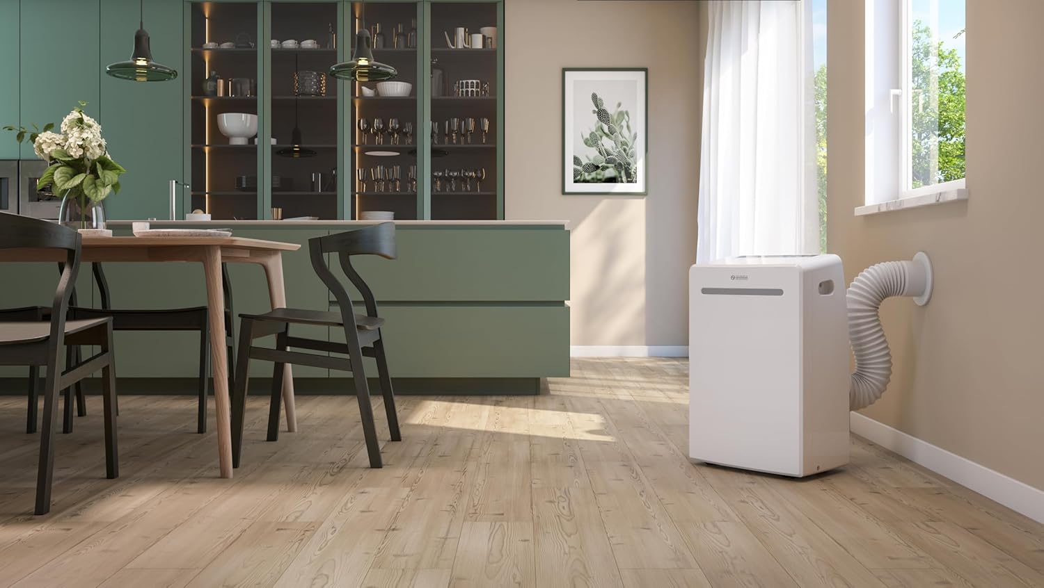 02666 Dolceclima Aira 12 S NW, Climatiseur mobile, 12000 BTU/h max, 2,9 kW, Wi-Fi intégré