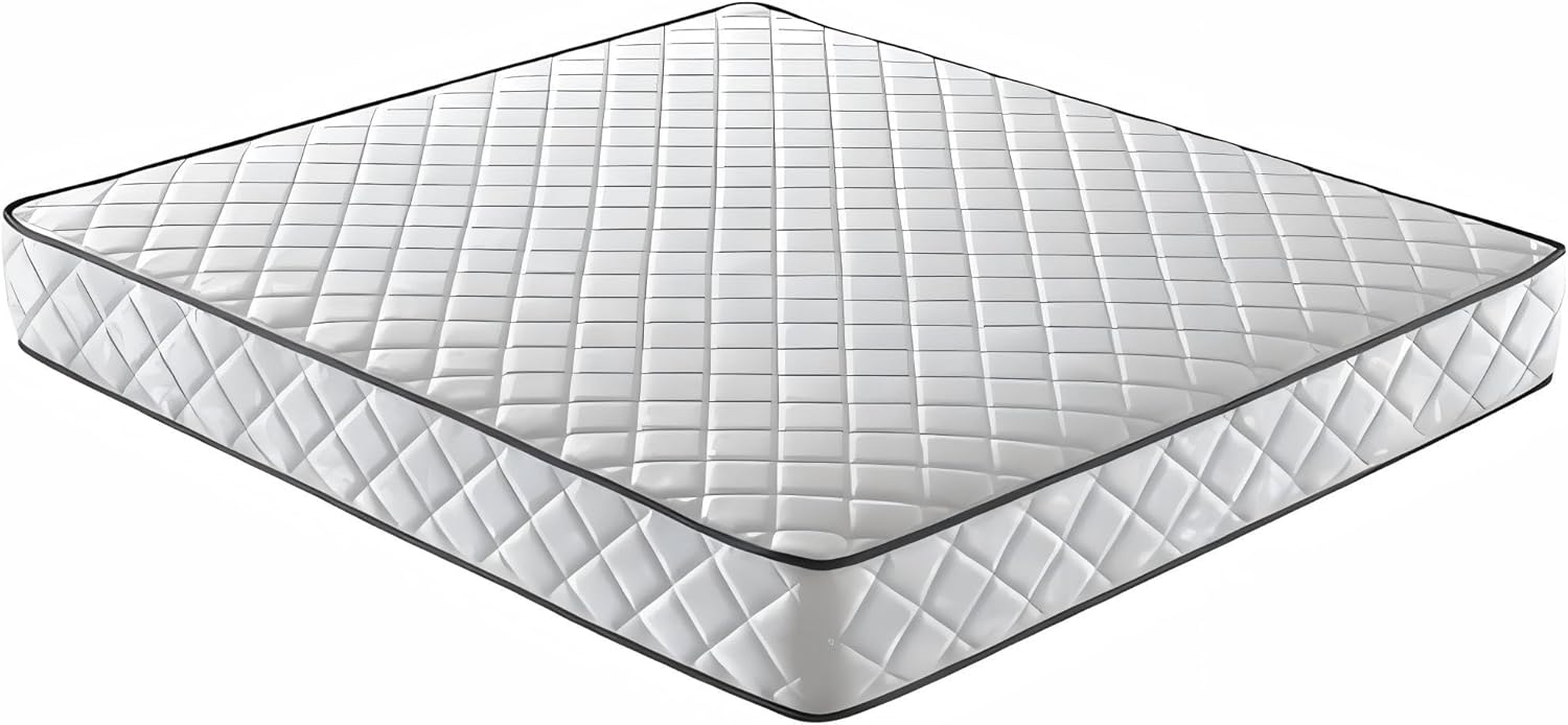 Matelas 2 Personnes 140x190CM avec 2xOreillers et Couette et Cadre de lit en Bois, Epaisseur 14CM