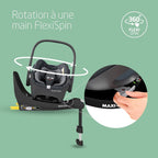 FamilyFix 360 i-Size, Base de Siège-auto pivotant, ISOFIX, Verrouillage rotation TravelSafe