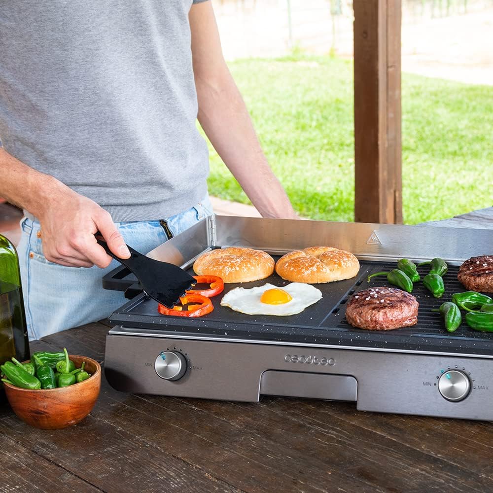 PerfectRoast 3000 Barbecue électrique en inox, 3000 W, thermostat réglable