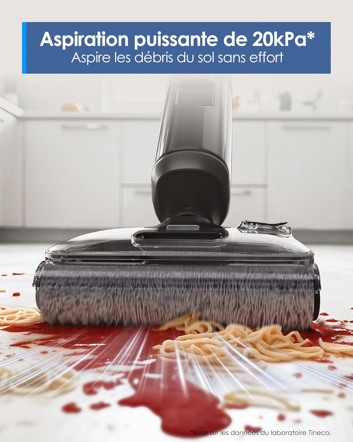 Floor One i6 Stretch Aspirateur Laveur sans Fil, Aspirateur Sec et Humide, Aspiration Puissante 20 kPa