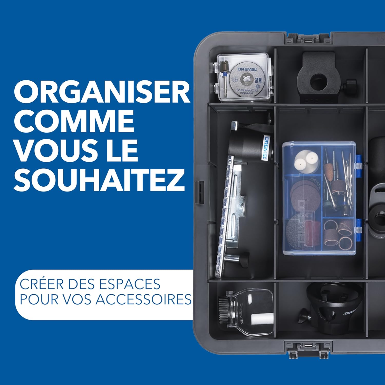 8250 Outil rotatif sans fil 12 V 5 000-30 000 tr/min Kit d'outils multifonctions sans balais avec boîte Dremel