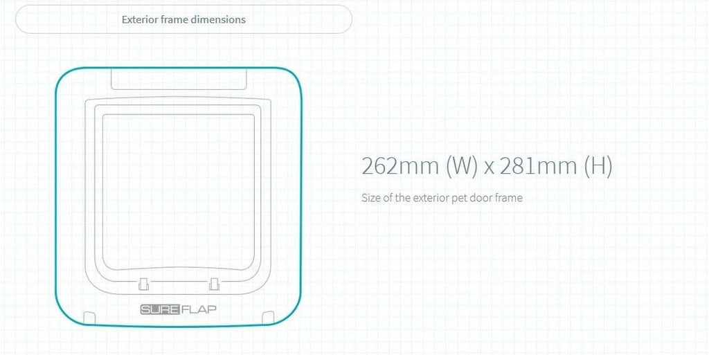 Porte pour chat Sure Petcare à grande puce électronique avec fonction couvre-feu, compatible avec les étiquettes RFID