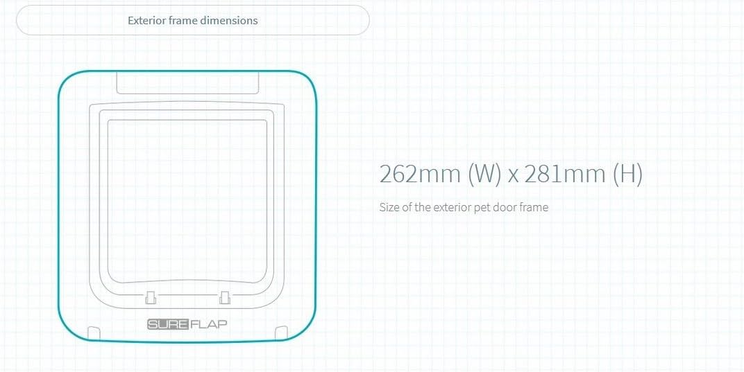 Porte pour chat Sure Petcare à grande puce électronique avec fonction couvre-feu, compatible avec les étiquettes RFID