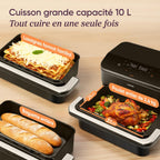 Air Fryer 10L Twinfry, Friteuse sans Huile Double Résistance, 5-en-1, Noir