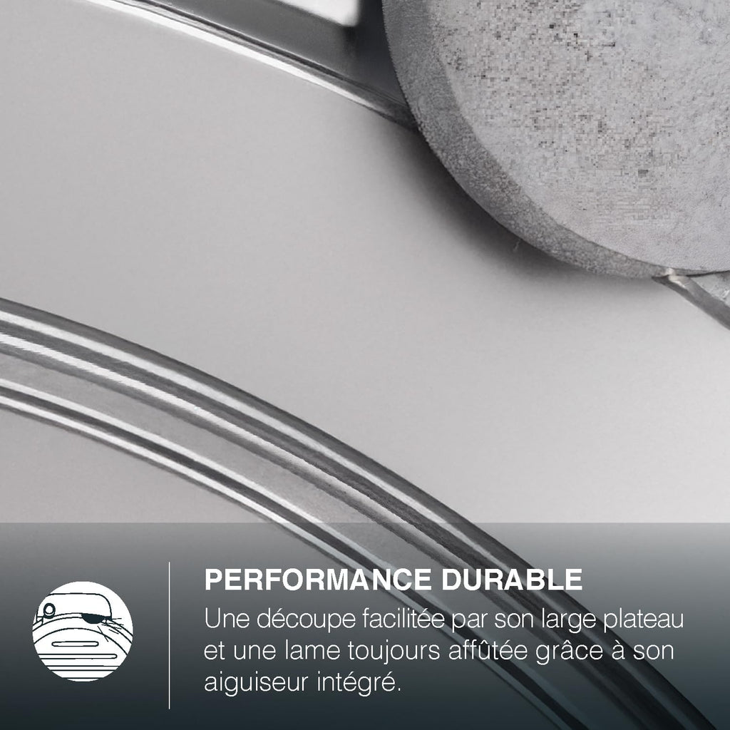 Trancheuse électrique MSX254, épaisseur de la coupe 0-12 mm, aiguiseur intégré