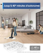 Floor One i6 Stretch Aspirateur Laveur sans Fil, Aspirateur Sec et Humide, Aspiration Puissante 20 kPa