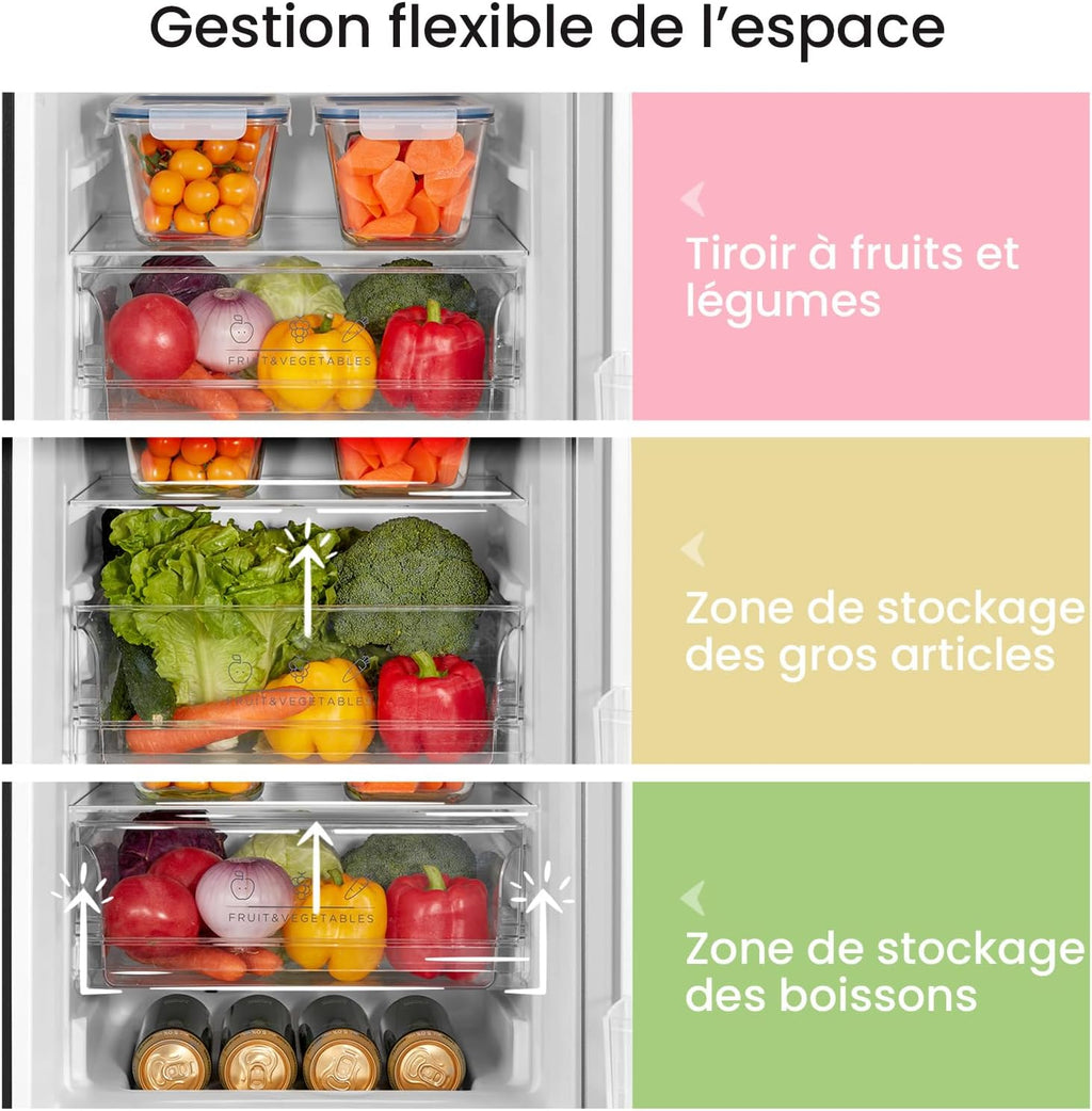 RCB169DK2(E) Réfrigérateur avec Congélateur, Température Réglable du Réfrigérateur