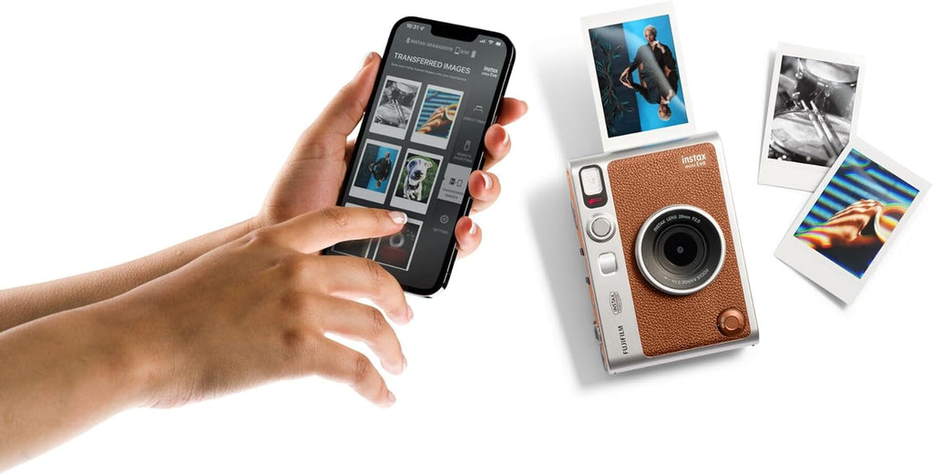 Mini Evo Marron Appareil Photo et imprimante avec écran LCD de 2,7 Pouces
