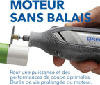 8250 Outil rotatif sans fil 12 V 5 000-30 000 tr/min Kit d'outils multifonctions sans balais avec boîte Dremel