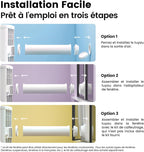 Climatiseur Mobile 9000 BTU/h 2,6kW, Contrôle APP, 3 Modes, 3 Vitesses de ventilation