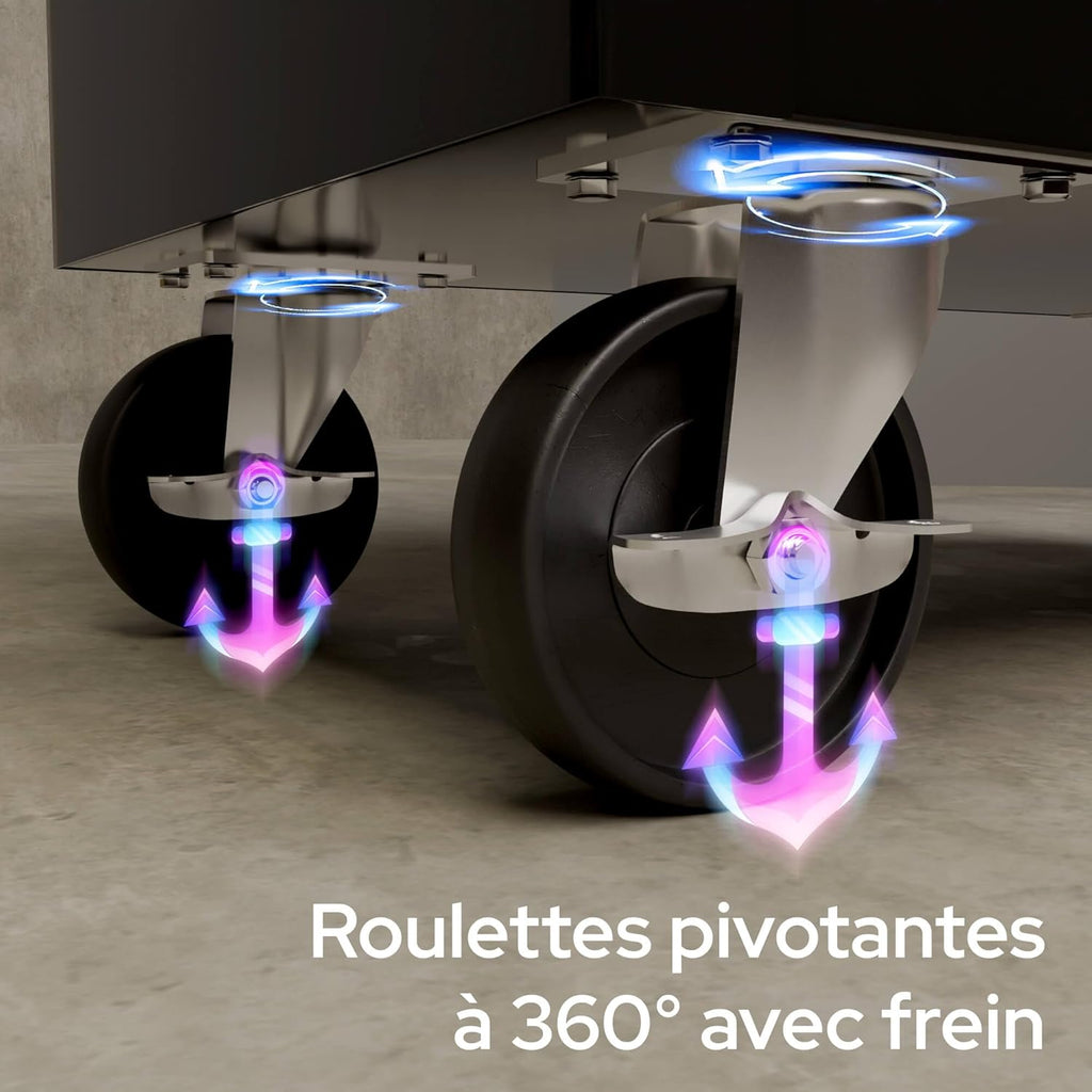 Chariot d'atelier - 7 Tiroirs Verrouillable, 4 roulettes, Tapis antidérapants