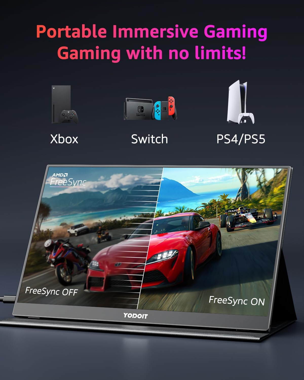Moniteur Portable 15,6 Pouces 4K UHD Écran Moniotr Portable Écran IPS avec Type C, Mini HDMI
