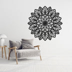 Grande décoration murale mandala en bois HDF, suspension murale