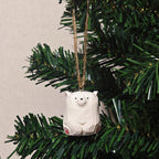 Ours en bois sculpté à la main, statue d'ours, décoration de Noël, décoration de bureau