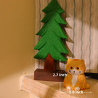 Figurine de chat en bois sculptée à la main, ornement de chat artisanal, décoration intérieure
