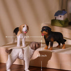 Figurine de chien en bois fait main, teckel, sculpture artisanale pour décoration intérieure