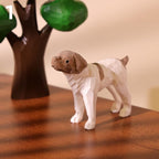 Figurine de chien en bois fait main, teckel, sculpture artisanale pour décoration intérieure