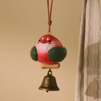 Ornement d'oiseau en bois fait main, Rose, Décoration intérieure artisanal