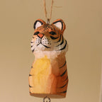 Ornement de tigre en bois fait main, décoration d'intérieur et de Noël