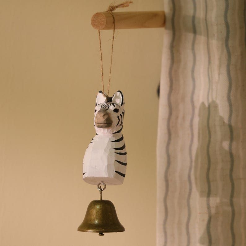 Zèbre en bois décoration intérieure artisanale fait main ornement animal