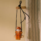 Ornement de tigre en bois, décoration d'intérieur artisanale
