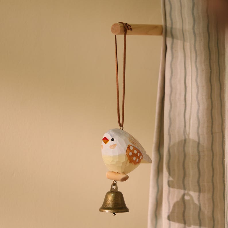 Oiseau en bois fait main, Ornement de Noël, Décoration intérieure artisanale