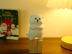 Statue en bois sculptée à la main, loutre, décoration intérieure, 7 cm