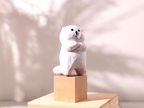 Statue en bois sculptée à la main, loutre, décoration intérieure, 7 cm
