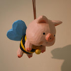 Cochon en bois décoratif fait main, décoration intérieure rustique, art du bois, décoration de Noël