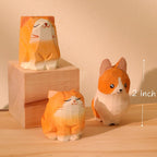 Figurine Chat en Bois Sculpté à la Main, Décoration d'Intérieur Artisanale