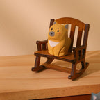 Figurine chien shiba inu en bois sculptée à la main, ornement artisanal