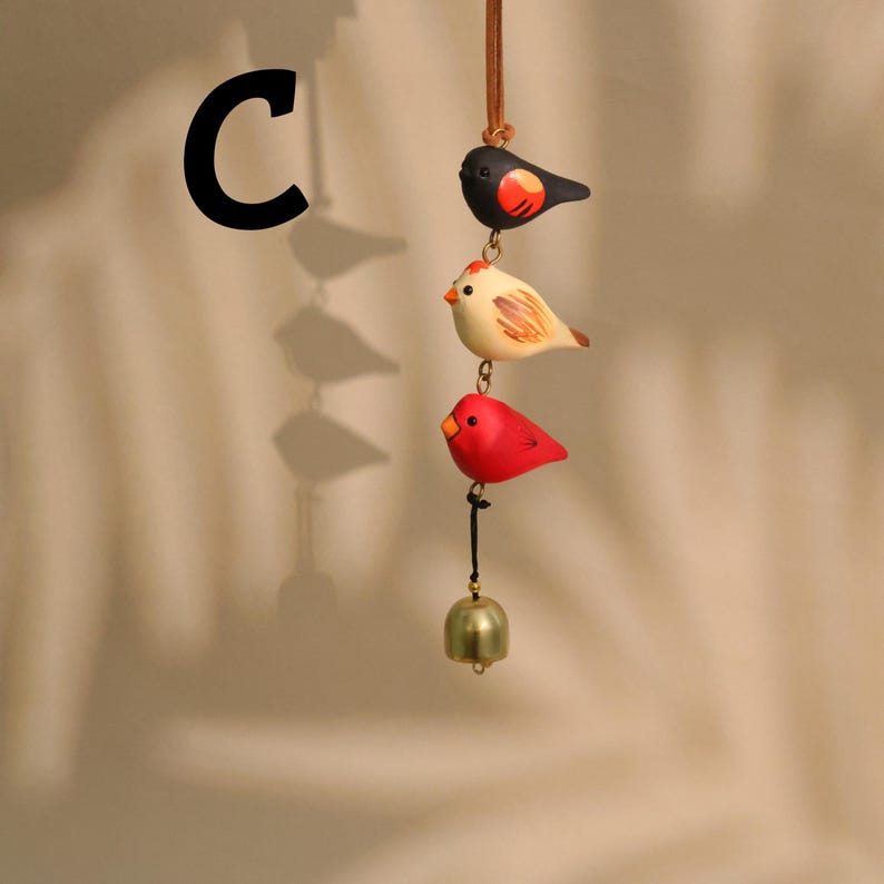 Figurine de cardinal en bois, objet décoratif fait main