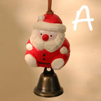 Décorations de Noël sculptées à la main – Père Noël et bonhomme de neige en bois