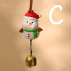 Décorations de Noël sculptées à la main – Père Noël et bonhomme de neige en bois