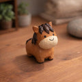 Figurine de cheval en bois fabriquée à la main | Décor poney mignon | Jouet Waldorf