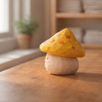Figurine champignon en bois sculpté à la main | Décoration boisée | Mini ornement champignon vénéneux
