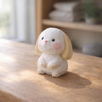 Figurines d'animaux de ferme en bois sculptés à la main - Vache, Hamster, Lapin, Mouton - Lot de 4 - Décoration naturelle faite main
