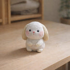 Figurines d'animaux de ferme en bois sculptés à la main - Vache, Hamster, Lapin, Mouton - Lot de 4 - Décoration naturelle faite main