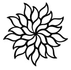 Mandala Soleil et Fleurs Murale en Bois, Décoration Murale Rustique
