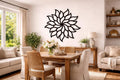 Mandala Soleil et Fleurs Murale en Bois, Décoration Murale Rustique