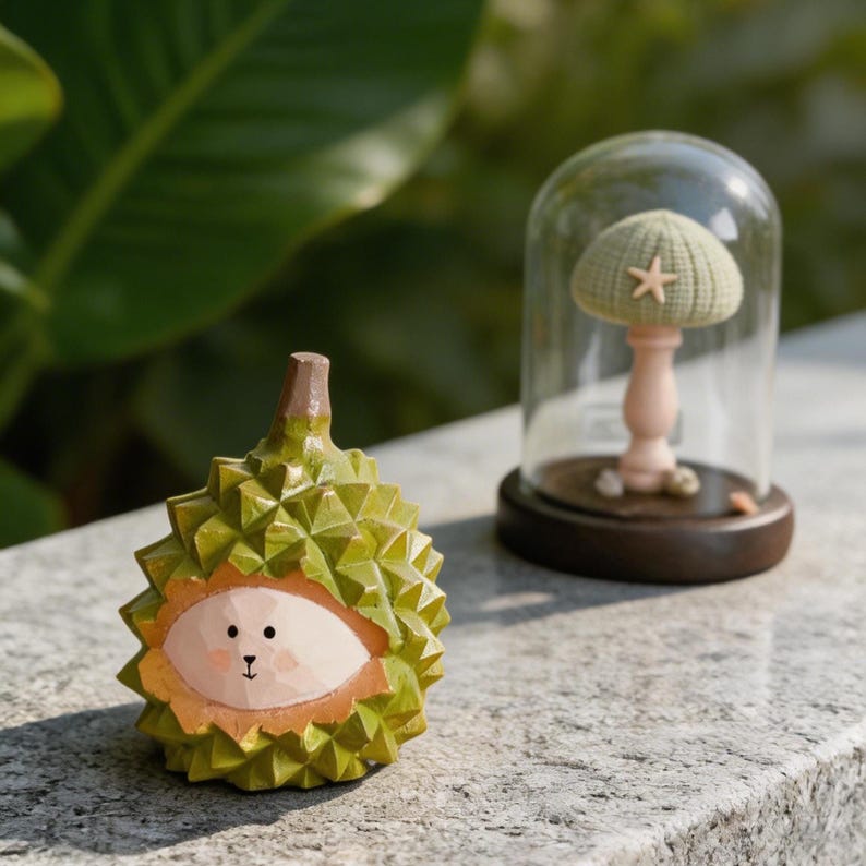 Figurine de hérisson en bois peinte à la main, décoration animal forêt, ornement d'étagère