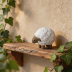 Figurine mouton en bois, décoration ferme rustique 7,5 cm