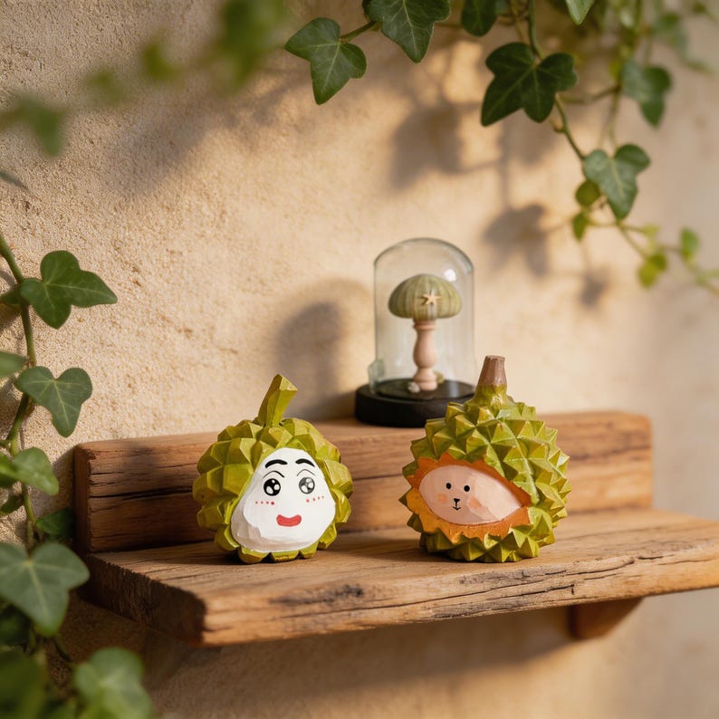 Figurine de hérisson en bois peinte à la main, décoration animal forêt, ornement d'étagère