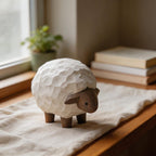 Figurine mouton en bois, décoration ferme rustique 7,5 cm