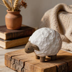 Figurine mouton en bois, décoration ferme rustique 7,5 cm