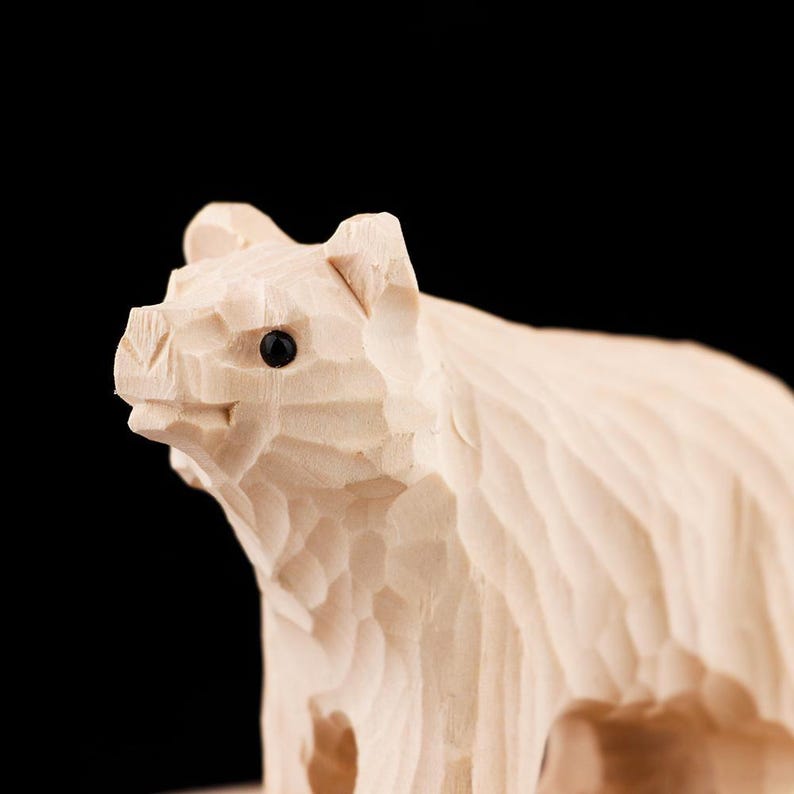 Figurines d'animaux en bois à peindre - Chien, Ours, Oiseau