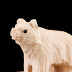 Figurines d'animaux en bois à peindre - Chien, Ours, Oiseau